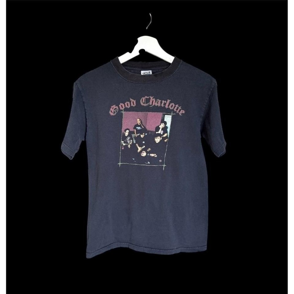 Vintage Good‎ Charlotte Tshirt Small Band Y2K Original Black Faded Grunge Punk